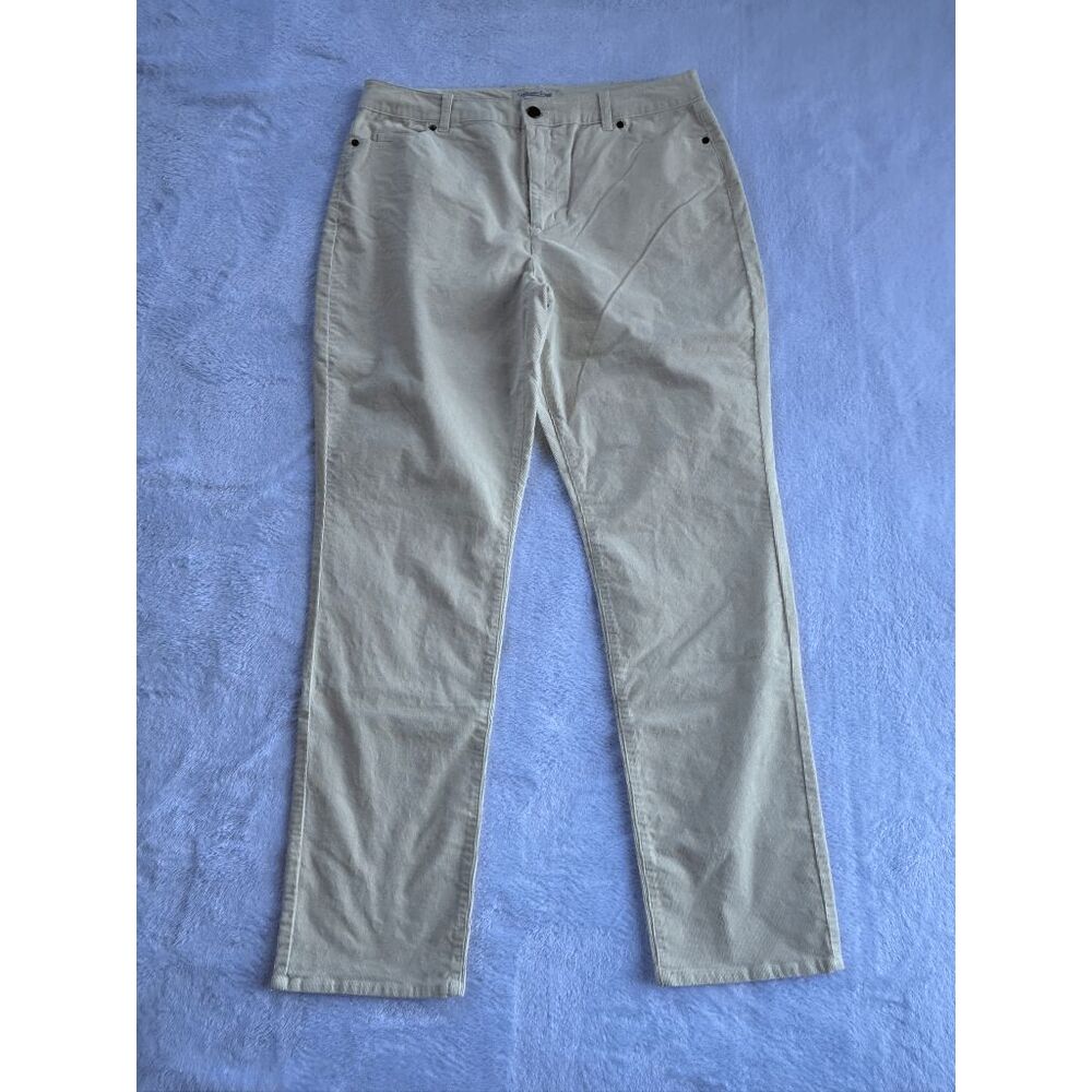 Coldwater Creek Corduroy Pants Size 12, Cream Colored, Classic, Minimal